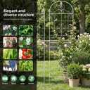 70.8" White Metal Garden Trellis for Climbing Plants, 2 Pack, 70.8"H x 19.6"W