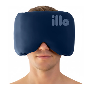 illo Wearable Pillow Sleep Mask | Soft Mulberry Silk Blackout Sleeping & Napping Eye Mask | Best for Home Bed, Work, Camping, Airplane, Side Sleeper | Reversible as Travel Neck Pillow | Women & Men