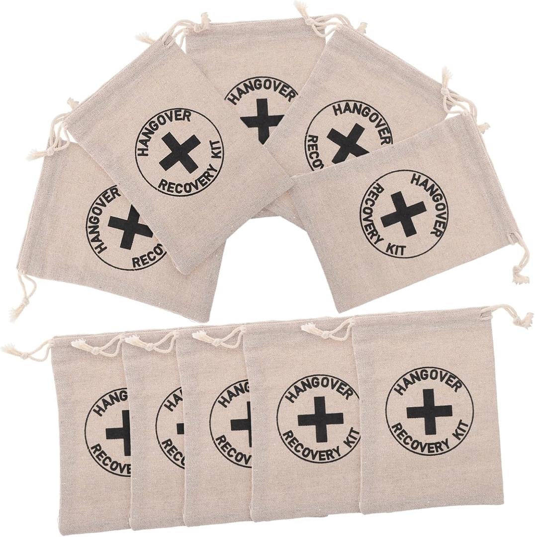 ERINGOGO Set Bag Cross Pattern Bridal Shower Pouch Small Bag Cross for Wedding Drawstring Bag for Bachelorette Party