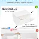 Shallive 50 Pcs Large Treat Boxes 9x6x6 Inch White Gable Gift Boxes with Handle Lunch Boxes Recycled Paper Bags Take Out Cookie Boxes Welcome Boxes Candy Bags For Wedding Birthday Party Supplies