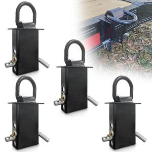 Stake Pocket D Ring for Trailer 1/2" Hitch Pin 4 Holes, 18,000lbs Heavy Duty D-Ring Removable Tie Downs for for Utility Trailers, Flatbed Trucks(4 Pack)