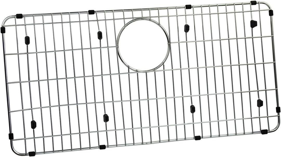LKOBG2915SS Kitchen Sink Grate 27.5" x 13.5" x 1.25" Stainless Steel Sink Protector with Supersoft Silicone Feet