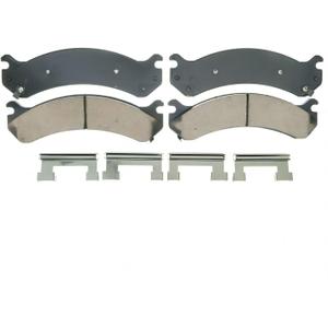 1BP00433AB Front Disc Brake Pad Set compatible with Chevrolet/GMC Silverado/Sierra 1500 HD 2006-2005, Silverado/Sierra 2500 HD 2010-2001, Suburban/Yukon XL 2500 2013-2000