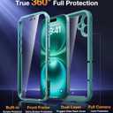 Diaclara Designed for iPhone 16 Case, Full Body Rugged Case with Built-in Touch Sensitive Anti-Scratch Screen Protector, Upgraded [Full Camera Protection] for iPhone 16 6.1" (Teal)
