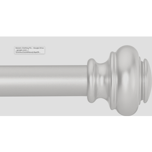 Heavy Duty Curtain Rods for Windows 28 to 48 Inches, 1 Inch Silver Curtain Rods for Bedroom, Living Room, Patio, Kitchen, Adjustable Curtain Rods with Classic Finials, Silver Finishing