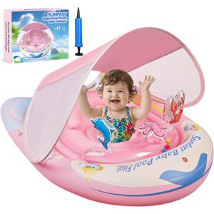 Baby Float with Canopy,Baby Floaties 6-12 Months with UPF 50+ Sun Protection & Toy Play Console,Tdooler Float Features an Adjustable Safety Seat for Girls,Toddler,Infant Aged 6-36 Months. Baby Float with Canopy,Baby Floaties 6-12 Months with UPF 50+ Sun Protection & Toy Play Console,Tdooler Float Features an Adjustable Safety Seat for Girls,Toddler,Infant Aged 6-36 Months.