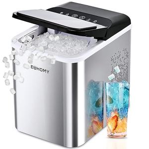 EUHOMY Nugget Ice Maker Countertop, Ready in 8 Mins, 35lbs/24H, Self-Cleaning, Portable Ice Makers Machine with Ice Scoop & Basket, Sonic Ice Maker with Chewable Pellet Ice for Home/Party/RV/Camping