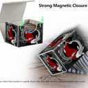 Strong Magnet Case Mtg Deck Box Tcg Up to 200 Cards Creative Pattern Trading Card Storage Box for Collectible Card Games, Black And White Koi