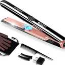 DORISILK 500 Degree High Temp Professional Hair Straightener30s Fast Heating Ceramic Flat Iron 2 in 1 Hair Straightener and CurlerPlasma Flat Iron Get Frizz-Free Dual Voltage for Travel Using