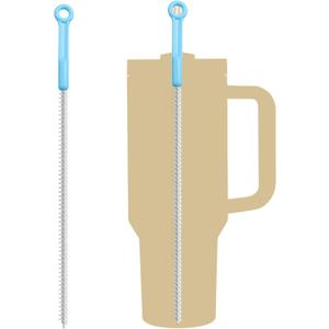 Heavy-Duty Straw Cleaner Brush Pro Set  2 Pack, 12-Inch Length, 8mm/0.31inch Width, Full Coverage Bristles, Ergonomic Grip Handle