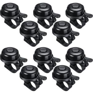 Bike Bells Bulk Aluminum Loud Crisp Bicycle Bell Clear Sound Mountain Bike Accessories Easy Installation for Boys Girls Adults Kids, Black