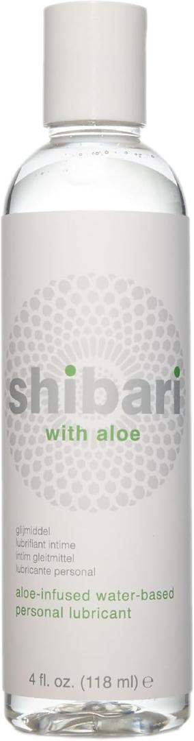 Shibari Premium Aloe Water-Based Personal Lubricant for Couples and Women (Aloe, 4 Fl Oz)