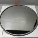POZINO Round Hanging Mirror, Circle Wall Mirror with Rope, 20 Inch Farmhouse Mirror for Bathroom Bedroom Living Room Entryway Home Decor, Grey (20"L x 20"W)