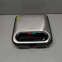 OVENTE Electric Sandwich Maker with Non-Stick Plates, Indicator Lights, Cool Touch Handle, Easy to Clean and Store, Perfect for Cooking Breakfast, Grilled Cheese, Tuna Melts and Snacks, Black GPS401B