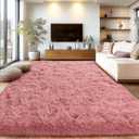 Blush Fluffy Area Rugs for Living Room, Soft Shaggy Carpets for Living Room, Upgrade Anti-Skid Fuzzy Rugs for Kids' Room, Perfect Decor for Modern Home 5x7 Feet