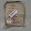 Yarnic Small Crossbody Bag, Vegan Leather Cell Phone Purse for Women, Vintage Wallet Bag with Card Slots (Beige Gray-wide Strap a)