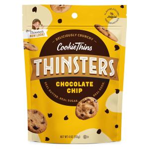 4 x Thinsters Cookies, Chocolate Chip Cookie Thins, 4 oz Pack (EXP 10/29/25)