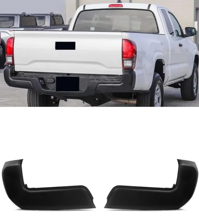 Rear Bumper End Cap Compatible With 2016-2023 Toyota Tacoma Rear Bumper Replace for TO1105133,TO1104133,5215504010,5215604010 W/O Sensor Holes Matte Black Pair