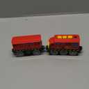 Train Toys Battery Operated Locomotive Trains for Wooden Track, Motorized Train for Toddlers with Magnetic Connection, Compatible with Thomas, Brio, Chuggington, Melissa and Doug (Red)