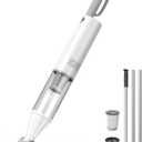 Cordless Pool Vacuum, Handheld Rechargeable Pool Cleaner for Above Ground/Inground Pools, Power LCD Display, Extendable Pole up to 98.4, 60 Min Runtime for Leaves, Debris, White (2025 Version)