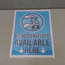 Store Safety Signs,"Hand Sanitizer Available Here" (9 x 12 in, 6 Pack)
