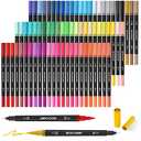 Mogyann Markers for Adult Coloring - 72 Dual Tip Brush Pens for Books