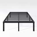 Hafenpo 14 Inch King Bed Frame - Sturdy Metal Platform King Size, No Box Spring Needed, Heavy Duty, Easy Assembly, Strong Bearing Capacity, Under Bed Storage, Black