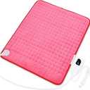 Deepsoon Heating Pad,Electric Heating Pads for Back,Neck,Moist Heating Pad for Abdomen Shoulder Knee Legs,Dry/Moist Heat&Auto Shut Off,Mother's Day Birthday for Men and Women,Fuchsia,24x20 Inch