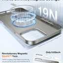 TORRAS Magnetic Slim Fit Case for iPhone 16 Pro, 6.3 inch, Ultra-Thin Compatible with MagSafe, Lightweight Matte Anti-Scratch Hard PC Cover Phone Case, Natural Titanium