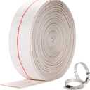 Backwash Hose 1-1/2"ID x 100ft Swimming Pool Discharge Hose Heavy Duty PVC Water Hose With 2 Clamps General Purpose Lay-Flat Pump Drain Pipe for Water Transfer Applications, White