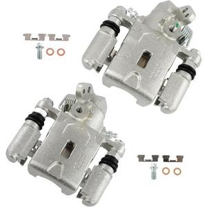 cciyu Rear Left & Right Disc Brake Calipers w/Bracket 19B3302 19B3303 2005-2006 For Hyundai For Elantra,2004-2008 For Hyundai For Tiburon,2005-2009 For Kia For Spectra,2005-2009 For Kia For Spectra5