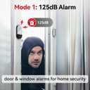 Sanjie Door Alarms When Opened,Door Window Alarm Sensors for Kids Safety/Home Security/Pool/Garage/Dementia/Toddler/Travel Security,Easy to Install,Volume Control/Loud Alert,Long Battery Life,3 Pack
