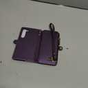 Defencase Compatible with Samsung Galaxy S23 Case Wallet with RFID Blocking Card Holder for Women Men, Soft PU Leather Magnetic Snap Flip Zipper Strap Wallet Phone Case Fit for Galaxy S23 6.1", Purple