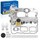 Ezexpreze 2.0L Turbo N20 Upgrade Aluminum Engine Valve Cover with Oil Filler Cap & Gasket & Bolts Compatible with 2012-2018 BMW 228i 320i 328i 428i 528i X1 X3 X4 X5 Z4 (Included GT/xDrive)