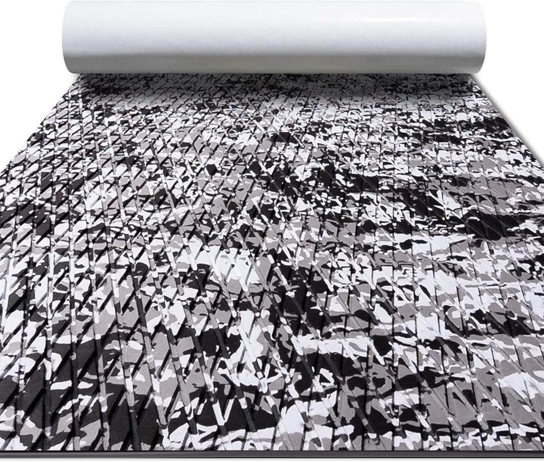 FOCEAN Boat Flooring EVA Foam Boat Decking Camo Marine Flooring Self-Adhesive Marine Mat for Motorboat RV Yacht Kayak, 47.2''x 15.7''  