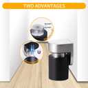Door Stoppers Robust Magnetic Door Stopper and Holder for Enhanced Door Security, Fit for Doors Under 2.5 inches Anti-Rust Stainless Steel Door Stops (1, Silver Black 1PCS)