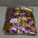 12 Pcs Cheerleading Pom Poms Bulk, Plastic Metallic Foil Cheer Hand Flowers, Cheerlead Pompoms for Sports Team Ball Game, 12 Inch (Purple/Gold)