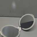 FUNTOUCH Rechargeable Travel Makeup Mirror 30X Magnification, 7" Lighted Portable Vanity Mirror with 3 Colors Lighting & Stepless Dimming, Double Sided LED Mirror, Gift for Women,White