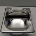 Coffee Knock Box, Stainless Steel Coffee Espresso Knock Box Coffee Grounds Bin with Noise Reduction Rubber Ring, Barista Espresso Machine Accessories (Medium)