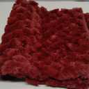 MANDIOO Pack of 2 Burgundy Super Soft Plush Fluffy Decorative Throw Pillow Covers 12x20 inch Faux Fur Wool Velvet Cushion Covers Pillow Cases Couch Sofa Bed Living Room