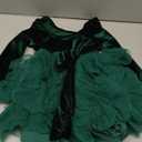 IDOPIP Toddler Baby Girls Velvet Tutu Dress Bowknot Ruffle Tulle Princess Christmas Birthday Party Dress Fall Winter Clothes (12-18 Months, Green)