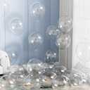Clear Balloons, 50PCS 12 Inch Transparent Latex Balloons Clear Round Party Balloon for Birthday, Baby Shower, Wedding, Bridal Shower & Party Decorations, Photo Backdrop