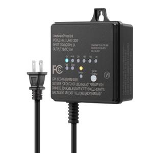 DEWENWILS 60W 120V AC to 12V DC Outdoor Low Voltage Transformer with Timer and Photocell Light Sensor, Weatherproof, Specially for LED Landscape Lighting, Spotlight, Pathway Light, ETL Listed