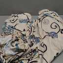 SearchI Stretch Sofa Cover Printed Couch Covers, Floral Pattern 2 Piece Armchair Slipcover with Separate Chair Cushion Cover, Washable Furniture Protector for Living Room (Armchair, Ball Flower) (Small)