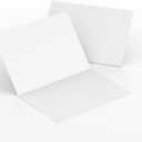 Reskid 100-Pack Heavyweight White Blank Cards - 7x10 Scored To 5x7 - 110lb Printable Note Cards (5x7 Inches)