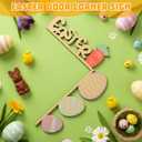 RattanView 3 Pcs St. Patrick's Day Door Corner Decor Easter Door Frame Signage Home Wooden Sign Roses Shamrock Eggs Carrot Funny Decor Party Decoration