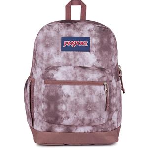 JanSport 26L Cross Town Plus Backpack, Ice Dye Mahogany Haze/White, One Size
