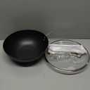 Carbon Steel Wok Pan, 9.5" Authentic Chinese Stir-Fry Pans Set with Glass Lid, 1.65lb Lightweight Flat Bottom Small Wok for 1-2 Servings