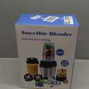 12-Piece Smoothie Blender Maker 25,000 RPM Personal Blender for Ice Crushing Smoothies & Frozen Drinks Nuts with 23oz, 32oz, 37oz Portable Cups Two 6-Leaf Stainless Steel Blades, Silver