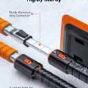 AstroAI 47.2 Inch 2-in-1 Snow Brush for Car Snow Broom and Detachable Ice Scraper with Non-Abrasive Silicone Head for Cars, Trucks, SUVsOrange-Black